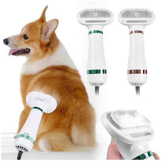 2-in-1 Portable Dog Dryer And Comb Brush